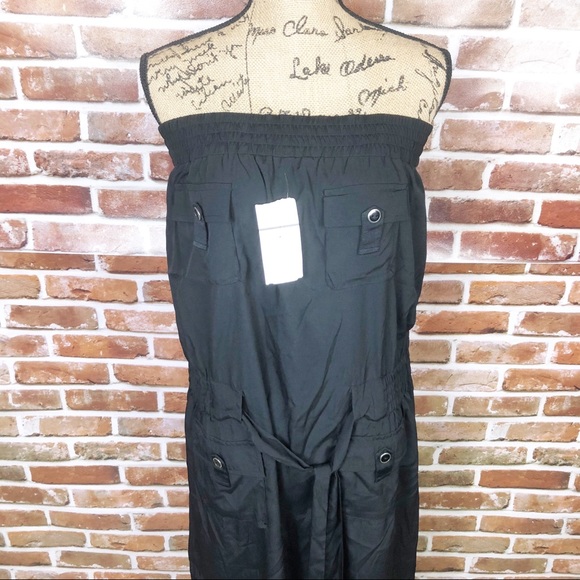 Derek Heart Dresses & Skirts - Derek Heart Black Halter Top Off Shoulder Dress